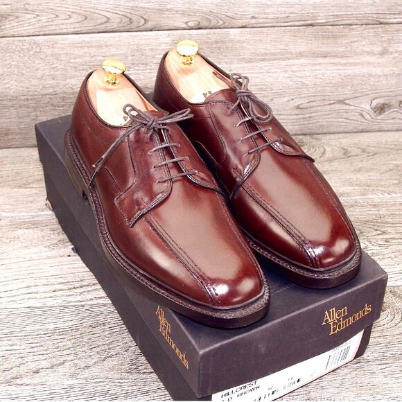 * NIB * $395 Allen Edmonds HILLCREST Derby 8 D Brown * add $15 new Cedar Trees
